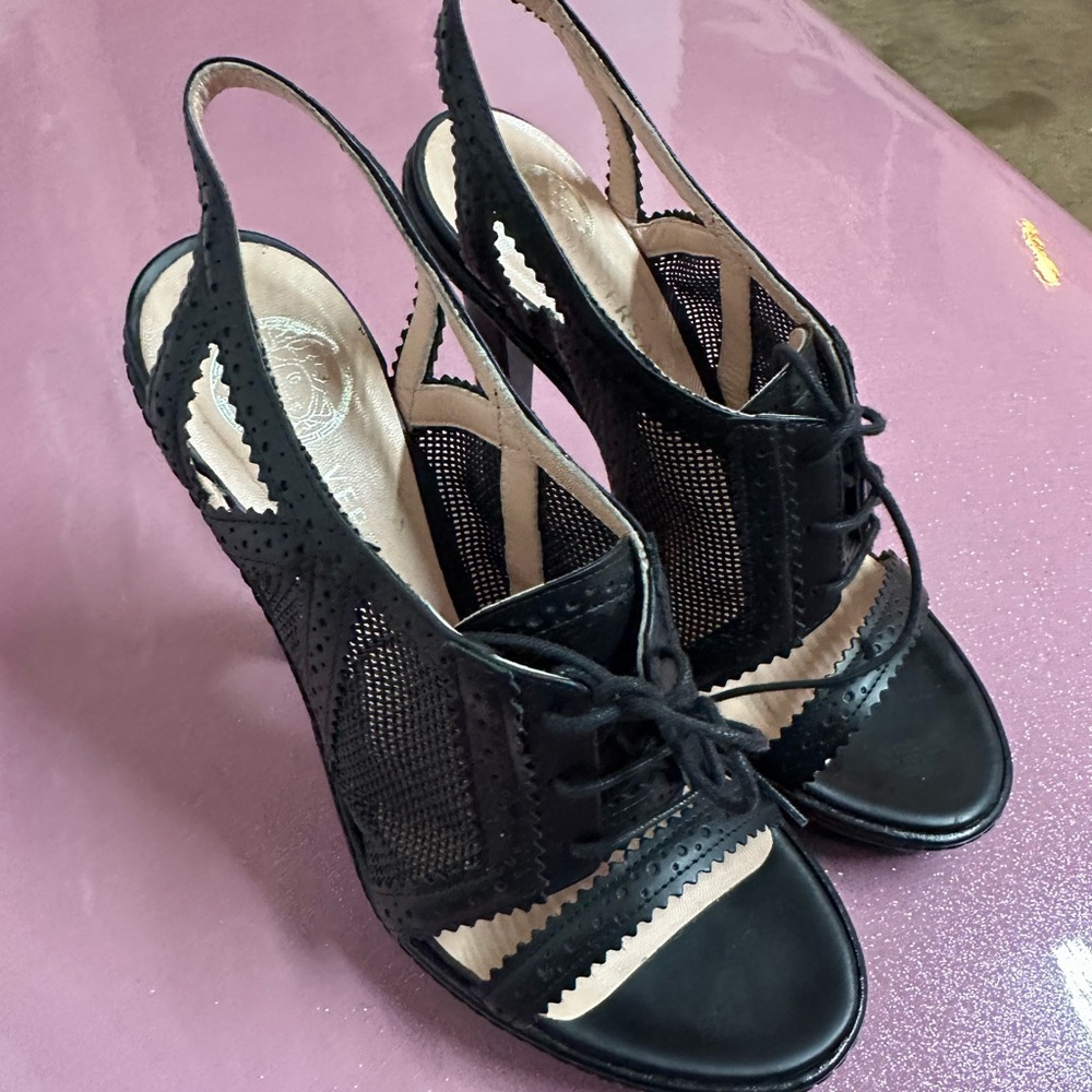 Versace Black Women's heels size 7